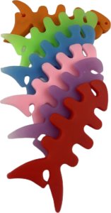 Hurtel Zwijacz organizer kabla słuchawek w kształcie ryby zielony Zwijacz organizer kabla słuchawek w kształcie ryby zielony 4