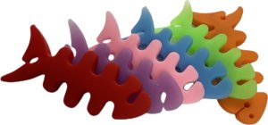 Hurtel Zwijacz organizer kabla słuchawek w kształcie ryby czarny Zwijacz organizer kabla słuchawek w kształcie ryby czarny 4