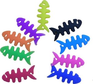 Hurtel Zwijacz organizer kabla słuchawek w kształcie ryby biały Zwijacz organizer kabla słuchawek w kształcie ryby biały 4