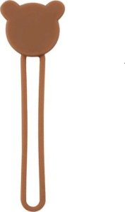 Hurtel Silikonowy zwijacz organizer kabla przewodu brązowy Silikonowy zwijacz organizer kabla przewodu brązowy 2