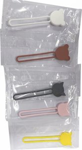 Hurtel Silikonowy zwijacz organizer kabla przewodu żółty Silikonowy zwijacz organizer kabla przewodu żółty 6