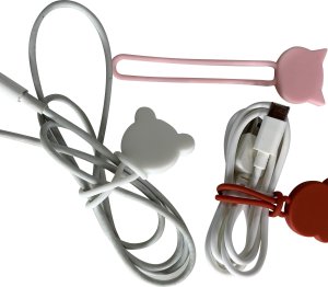 Hurtel Silikonowy zwijacz organizer kabla przewodu różowy Silikonowy zwijacz organizer kabla przewodu różowy 10