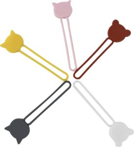 Hurtel Silikonowy zwijacz organizer kabla przewodu szary Silikonowy zwijacz organizer kabla przewodu szary 2