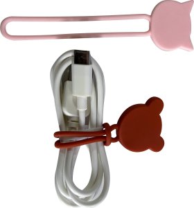 Hurtel Silikonowy zwijacz organizer kabla przewodu szary Silikonowy zwijacz organizer kabla przewodu szary 10