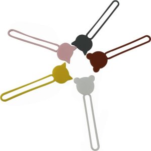 Hurtel Silikonowy zwijacz organizer kabla przewodu biały Silikonowy zwijacz organizer kabla przewodu biały 5