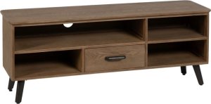 Bigbuy Home MebleTV Czarny Naturalny Żelazo Drewno świerkowe 150 x 41 x 59 cm 1