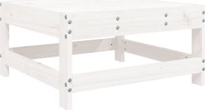 vidaXL 4-częściowy zestaw mebli ogrodowych, biały, lite drewno sosnowe 6