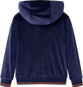 vidaXL Bluza dziecięca z kapturem, motyw tęczy, granatowa, 128 2