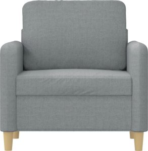 vidaXL Fotel, jasnoszary, 60 cm, obity tkaniną 3