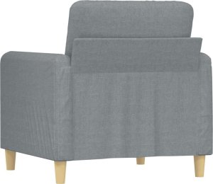 vidaXL Fotel, jasnoszary, 60 cm, obity tkaniną 5
