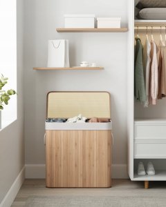 Kosz na pranie Songmics bambusowy z 3 przegrodami (LCB091N01) 10