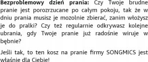Kosz na pranie Songmics Kosz Na Pranie Z 3 Sekcjami, Zatrzaskową Pokrywką I Uchwytami, Składany 150 L, Do Pralni, Sypialni, Łazienki, Biały Lcb091w01 Lu 26