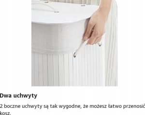 Kosz na pranie Songmics Kosz Na Pranie Z 3 Sekcjami, Zatrzaskową Pokrywką I Uchwytami, Składany 150 L, Do Pralni, Sypialni, Łazienki, Biały Lcb091w01 Lu 27