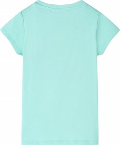 vidaXL Koszulka dziecięca z nadrukiem piesków, jasna mięta, 116 2