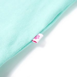 vidaXL Koszulka dziecięca z nadrukiem piesków, jasna mięta, 116 5