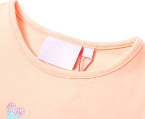 vidaXL Koszulka dziecięca z nadrukiem wrotki, jasny pomarańcz, 128 3