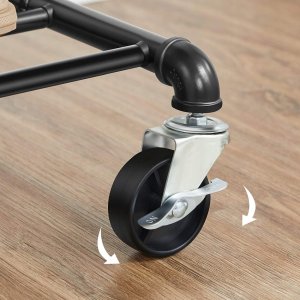 Songmics Przemysłowy Wieszak Na Ubrania Na Kółkach, Maksymalne Obciążenie 110 Kg, Podwójny Drążek Do Wieszania Odzieży, Wytrzymały Ekspoz 9