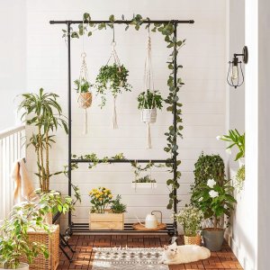 Songmics Przemysłowy Wieszak Na Ubrania Na Kółkach, Maksymalne Obciążenie 110 Kg, Podwójny Drążek Do Wieszania Odzieży, Wytrzymały Ekspoz 10