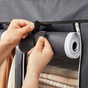 Songmics Przenośna Szafa, Składana Szafa, Organizer Do Przechowywania Ubrań Z Wieszakiem, Półki, Pokrycie Z Tkaniny, Do Sypialni, Szatnia 31