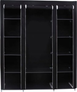 Songmics Przenośna Szafa, Składana Szafa, Organizer Do Przechowywania Ubrań Z Wieszakiem, Półki, Pokrycie Z Tkaniny, Do Sypialni, Szatnia 36