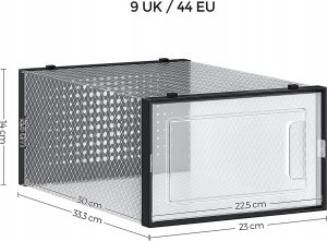 Songmics Pudełka Na Buty, Opakowanie 18 Organizerów Do Przechowywania Butów, Które Można Układać Jeden Na Drugim, Składane I Wszechstronn 8