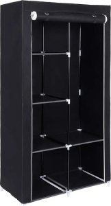 Songmics Szafa Materiałowa, Organizer Do Przechowywania Ubrań Z 2 Wieszakami, 6 Półek, Konfigurowalny Projekt, 88 X 45 X 168 Cm, Do Sypia 15