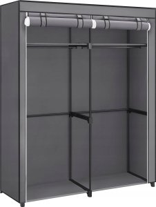 Songmics Szafa, Szafa Do Przechowywania Ubrań Do Sypialni Z 2 Drążkami Na Ubrania, Przenośna Szafa Materiałowa, Składana, Wieszak Na Ubra 3