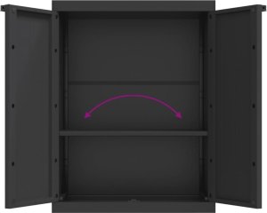 Szafa ogrodowa vidaXL Szafka ogrodowa, czarna, 65x37x85 cm, PP 11