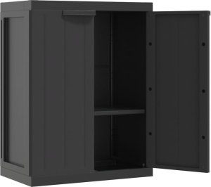 Szafa ogrodowa vidaXL Szafka ogrodowa, czarna, 65x37x85 cm, PP 9