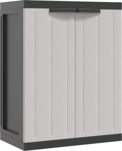 Szafa ogrodowa vidaXL Szafka ogrodowa, szaro-czarna, 65x37x85 cm, PP 2