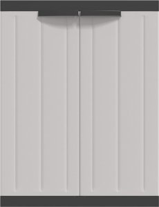 Szafa ogrodowa vidaXL Szafka ogrodowa, szaro-czarna, 65x37x85 cm, PP 4