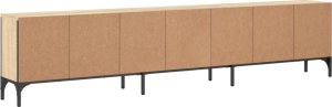 vidaXL Szafka pod TV, z szufladą, dąb sonoma, 200x25x44 cm 8