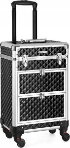 Songmics Zamykana Kosmetyczka, Wózek Na Kosmetyki Na Kółkach, Dla Profesjonalnego Artysty Makijażu, Studia Urody, Technika Paznokci, Abs, 6