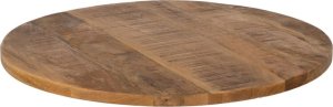 Bigbuy Home Table top Okrągły Beżowy Drewno mango 70 x 70 x 3 cm 1