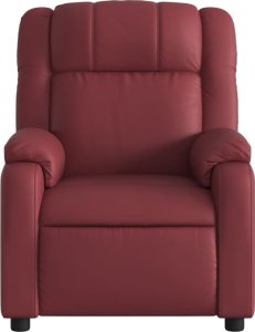 vidaXL vidaXL Rozkładany fotel masujący, elektryczny, bordowy, sztuczna skóra 9