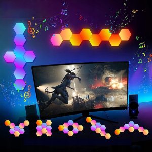 Braders Lampa Kinkiet Plaster Miodu Modułowa USB + Pilot 10 szt. 2