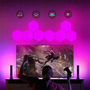 Braders Lampa Kinkiet Plaster Miodu Modułowa USB + Pilot 10 szt. 3