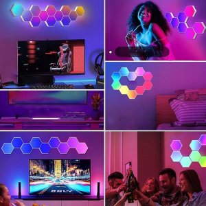 Braders Lampa Kinkiet Plaster Miodu Modułowa USB + Pilot 10 szt. 5