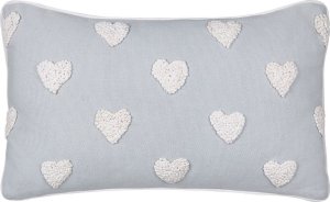 Beliani 2 bawełniane poduszki dekoracyjne w serca 30 x 50 cm szare GAZANIA 4