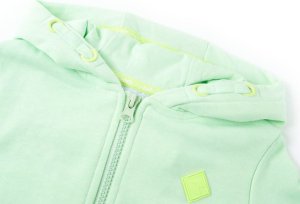 vidaXL Bluza dziecięca z kapturem i zapięciem na zamek, jasna zieleń, 128 3