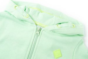 vidaXL Bluza dziecięca z kapturem i zapięciem na zamek, jasna zieleń, 92 3