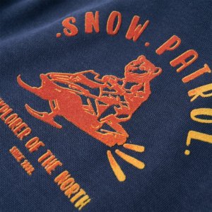 vidaXL Bluza dziecięca z kapturem, granatowy melanż i pomarańcz, 104 4