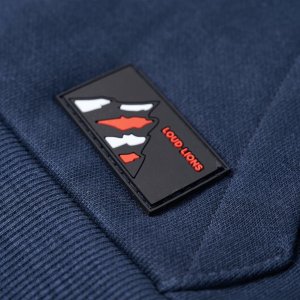 vidaXL Bluza dziecięca z kapturem, granatowy melanż i pomarańcz, 116 6