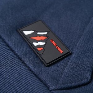 vidaXL Bluza dziecięca z kapturem, granatowy melanż i pomarańcz, 140 6