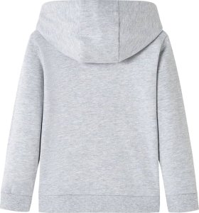 vidaXL Bluza dziecięca z kapturem, szary melanż i pomarańcz, 104 2