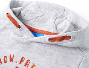 vidaXL Bluza dziecięca z kapturem, szary melanż i pomarańcz, 104 3