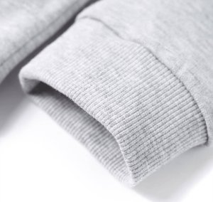 vidaXL Bluza dziecięca z kapturem, szary melanż i pomarańcz, 104 5