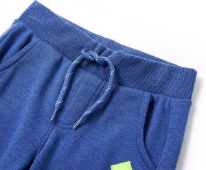vidaXL Dziecięce spodnie dresowe, niebieski melanż, 104 3