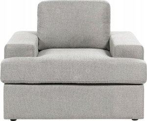 Beliani Fotel tapicerowany jasnoszary ALLA 3