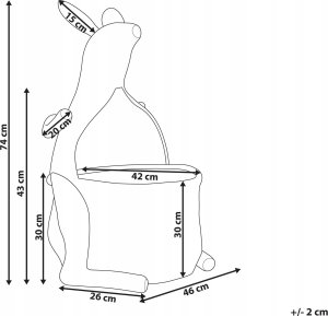 Beliani Kosz pleciony kangur rattanowy biały KAPITI 8